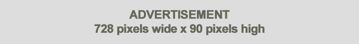 Category Advertising Template 728 pixels wide x 90 pixels high