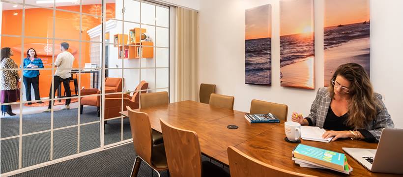 conference room over looking lobby